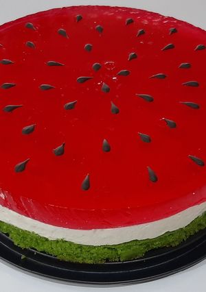عکسی از دستور چیز کیک هندوانه ای
