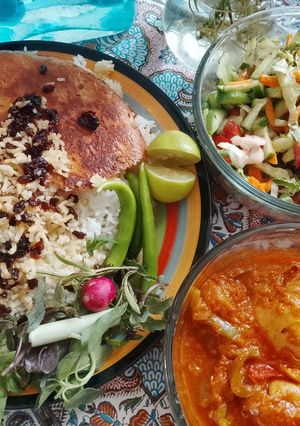 عکسی از دستور زرشک پلو و مرغ