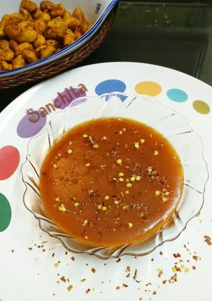 A picture of Homemade Sweet Chilli Sauce restaurant style.