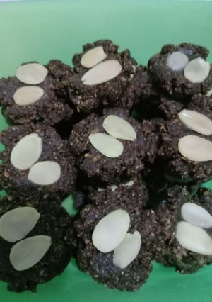 Foto resep Choco Almond Cookies ketofi no mixer