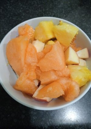 A picture of Simple Apple, Pineapple And Rockmelon Salad.