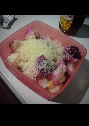 Foto resep Salad begaya (bengkuang, buah naga, pepaya)