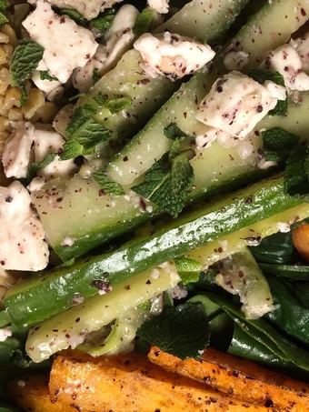 Simple Way Prepare Recipe Buddha bowl with feta and sumac - vegetarian that is Can Pamper Your Tongue, Perfect}