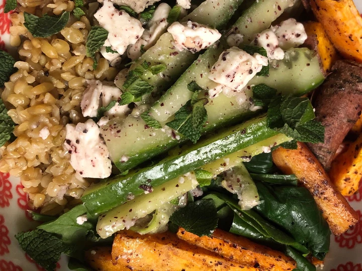Simple Way Prepare Recipe Buddha bowl with feta and sumac - vegetarian that is Can Pamper Your Tongue, Perfect}