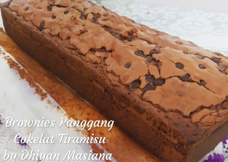 Brownies Panggang Cokelat Tiramisu