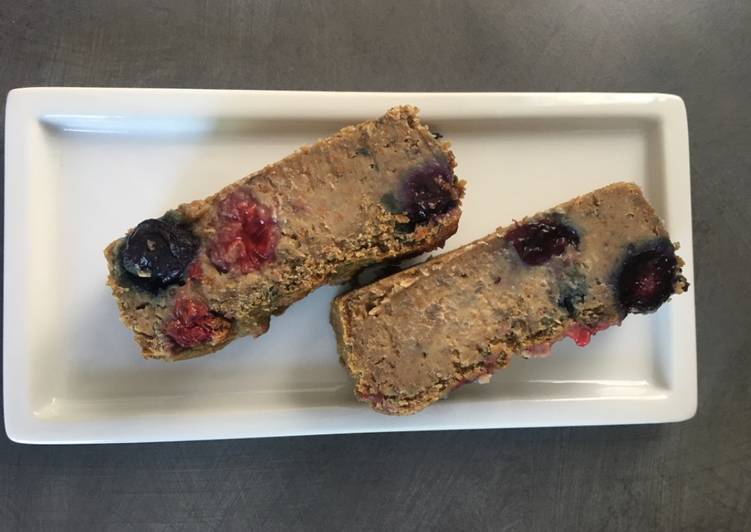 Étapes pour faire Parfait Blondie aux fruits rouges vegan