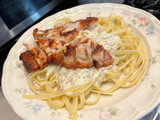 Grilled Chicken with Alfredo Sauce