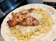 A picture of chicken linguine