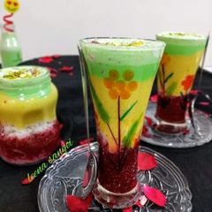 Persian dessert falooda with Indiantwist A picture of Persian dessert falooda with Indiantwist.
