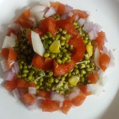 A picture of Sprout moong corn salad.