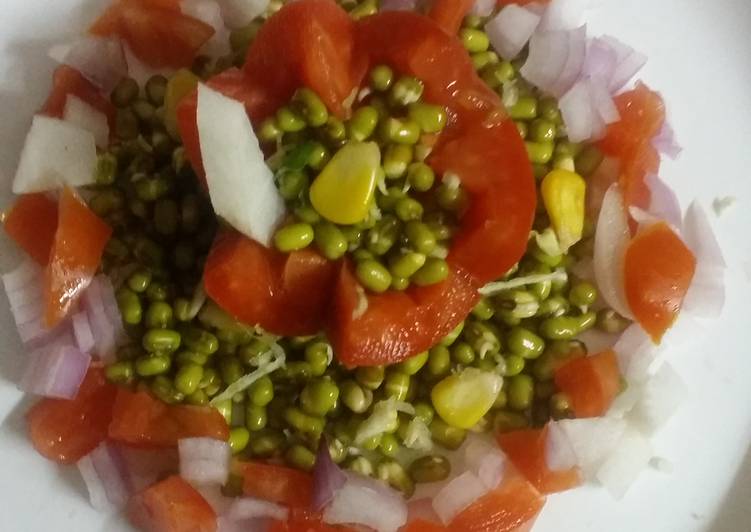 How to Prepare Homemade Sprout moong corn salad