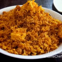 A picture of Chole Paneer Pulao.
