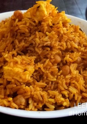 A picture of Chole Paneer Pulao.