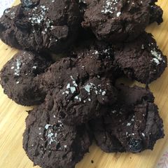A picture of Chocolatey black bean bites - vegan.