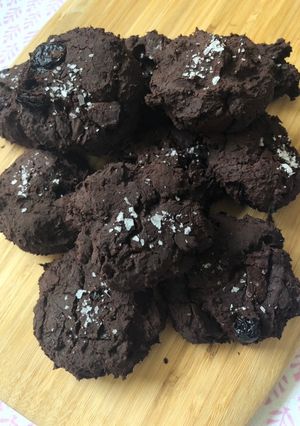 A picture of Chocolatey black bean bites - vegan.
