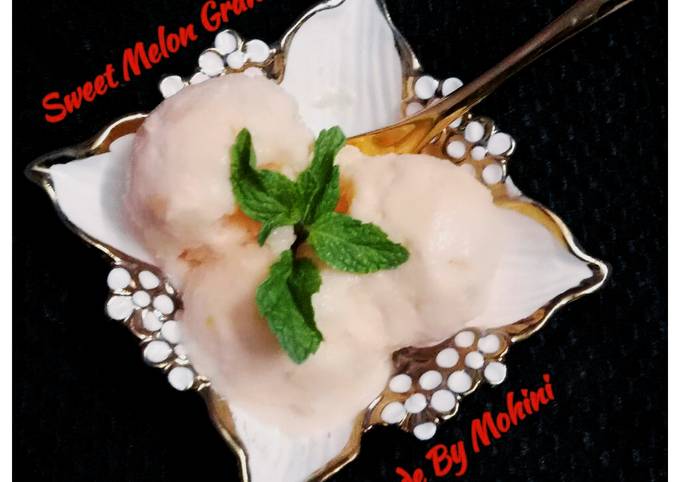 Sweet melon granita