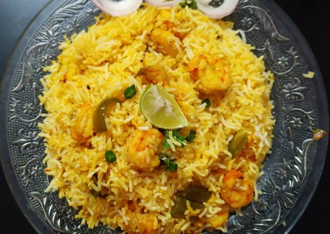 Restaurant style prawn rice