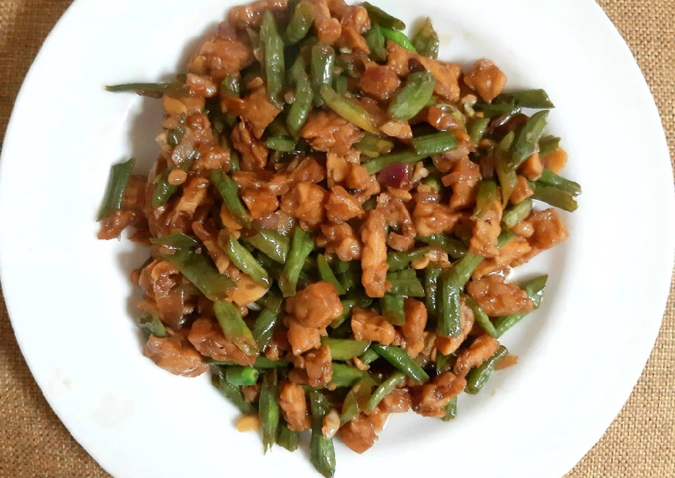 Tumis Tempe Kacang Panjang