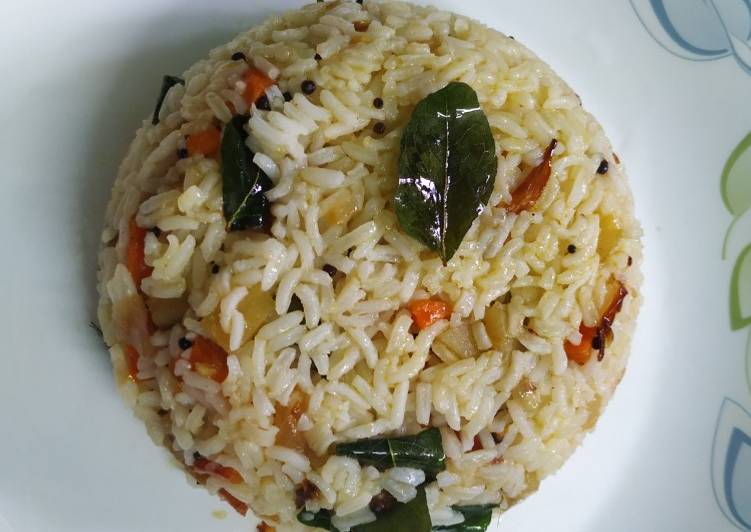 Leftover rice upma