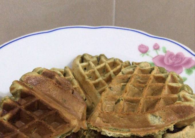 Recipe of Super Quick Homemade Matcha red bean waffle