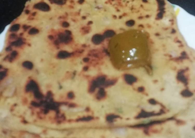 Easiest Way to Make Homemade Tadka Daal Parantha (left over daal)