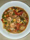"Udang Tumis blacan"