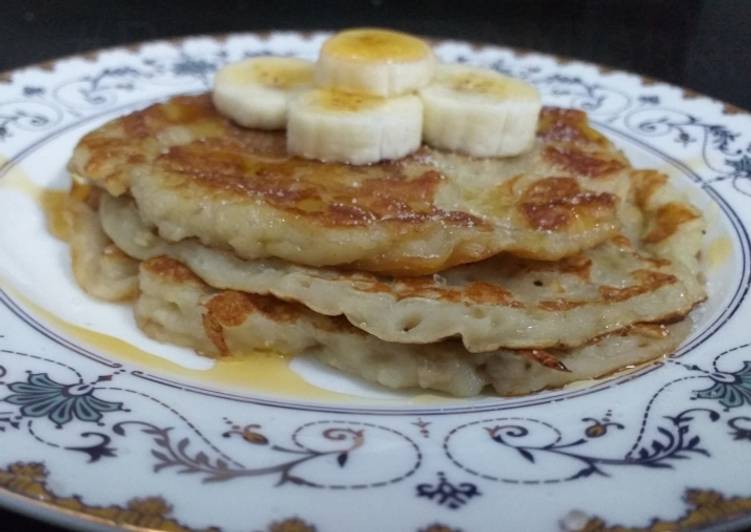 Recipe of Homemade BananaPANcakes😋🍌