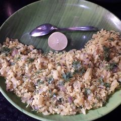 A picture of Onion and Potato Poha.