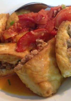 Hình của món Đâu phụ nhồi thịt sốt cà chua🍅🤤.