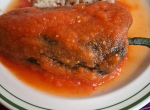 Una foto de Chiles rellenos de queso versión light
