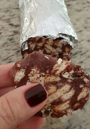 Una foto de Rollo de chocolate