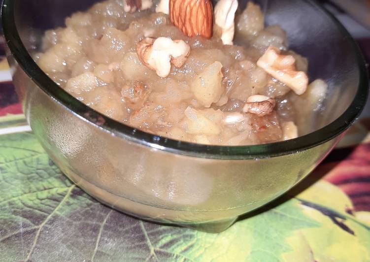 Instant apple halwa