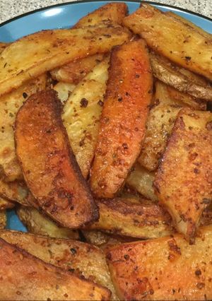Una foto de Papas sazonadas al horno