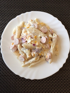 Virslis tésztasaláta recept fotója