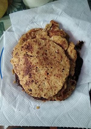 Una foto de Panqueques de plátano y avena