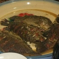 A picture of Fried tilapia fish.