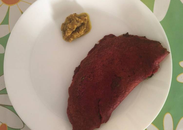 Flaxseed beetroot chilla Flaxseed beetroot chilla