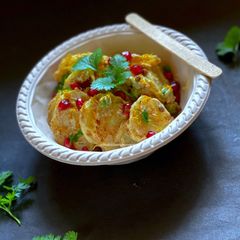 A picture of Shakarkandi Chaat / Sweet Potato Chaat.