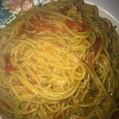 A picture of Spaghetti jollof recipe.