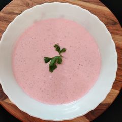 A picture of Beetroot Curd.