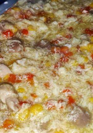 Foto resep Chicken-Sausage Egg Drop Soup