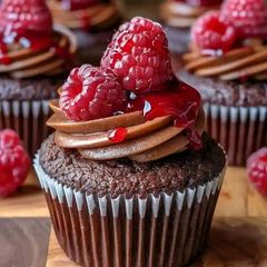 Chocolate Raspberry Cupcakes A picture of Chocolate Raspberry Cupcakes.