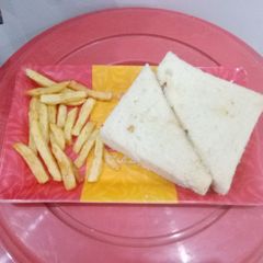 A picture of 🥪CHICKEN PARMESAN SANDWICH 🥪 WITH 🍟FRENCH FRIES 🍟.