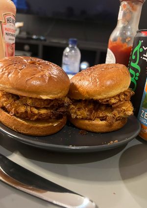 A picture of Crispy Cornflakes Chicken Sandwich.