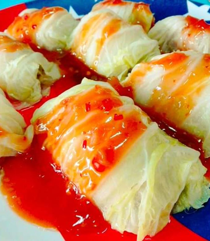 รูปของ ผักกาดขาวห่อหมูราดน้ำจิ้มสุกี้.. อาหารคลีนกินไม่อ้วน 🍴