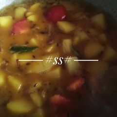 A picture of Potato with Onion sabji #Cookpad.