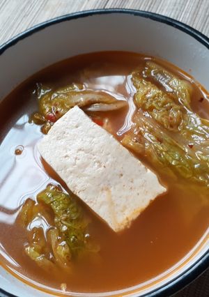 Foto resep Sundubu Jjigae (Sup Tahu ala Korea) Sederhana