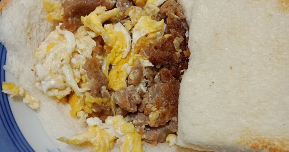 Resep Roti Tawar Isi Daging Sapi + Telur oleh wiwin Ce Scorpio - Cookpad