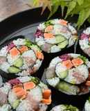 Japanese Colorful Roll Sushi