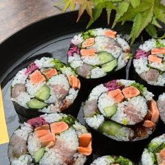 A picture of Japanese Colorful Roll Sushi.